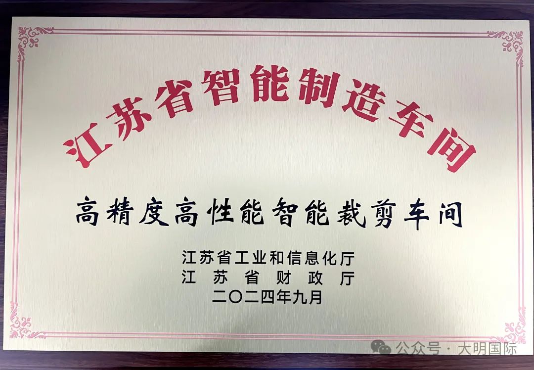 以“智”提“質(zhì)”！大明又一車間獲“省智能制造車間”認證
